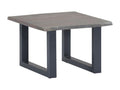 Coffee table with natural edge, grey, 60x60x40 cm, Boisona wood, NLMW30519