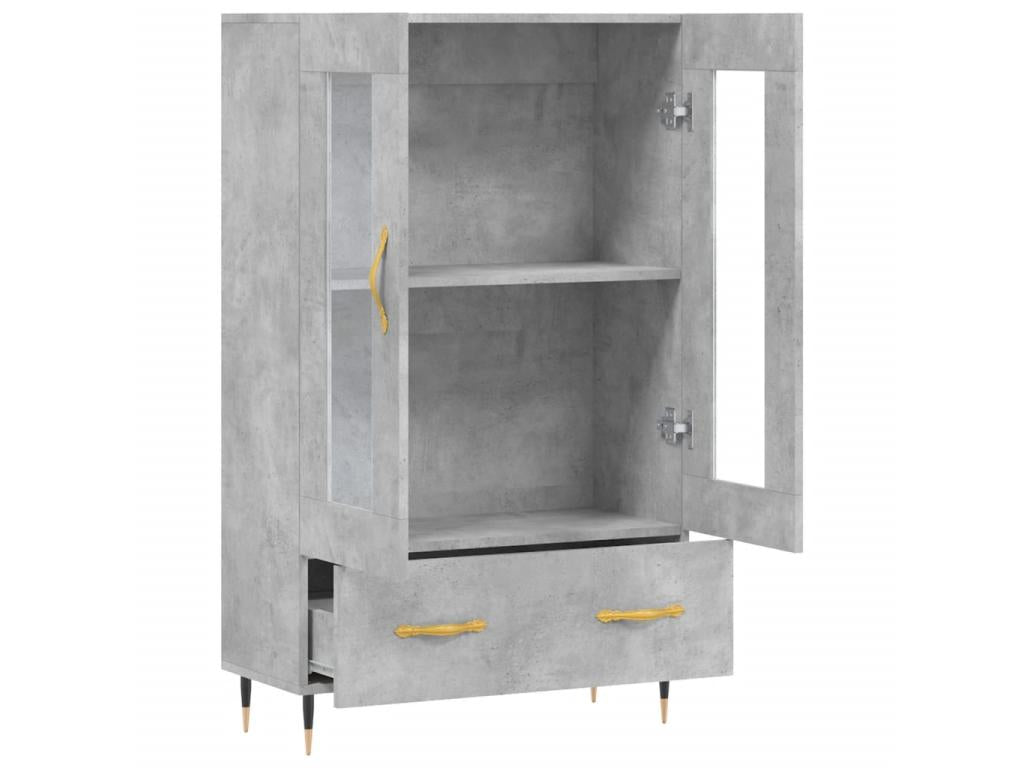 High sideboard, concrete grey, 69.5x31x115 cm, engineered wood, UGTB43511