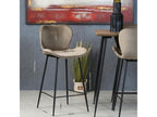 Set of 2 modern brick-colored velvet bar stools Boisona NUYM74277