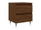 Brown oak bedside table 40x35x50 engineered wood YAKG43811