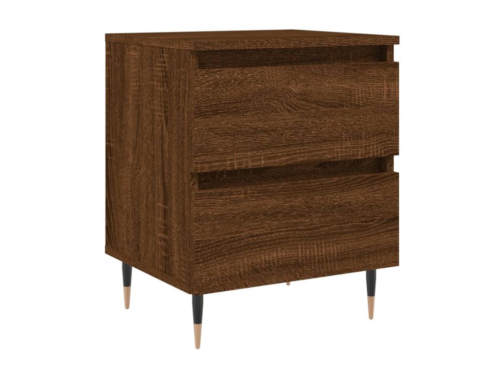 Brown oak bedside table 40x35x50 engineered wood YAKG43811