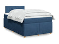 Boisona bed base with blue mattress 120x190 cm fabric LEEB02461