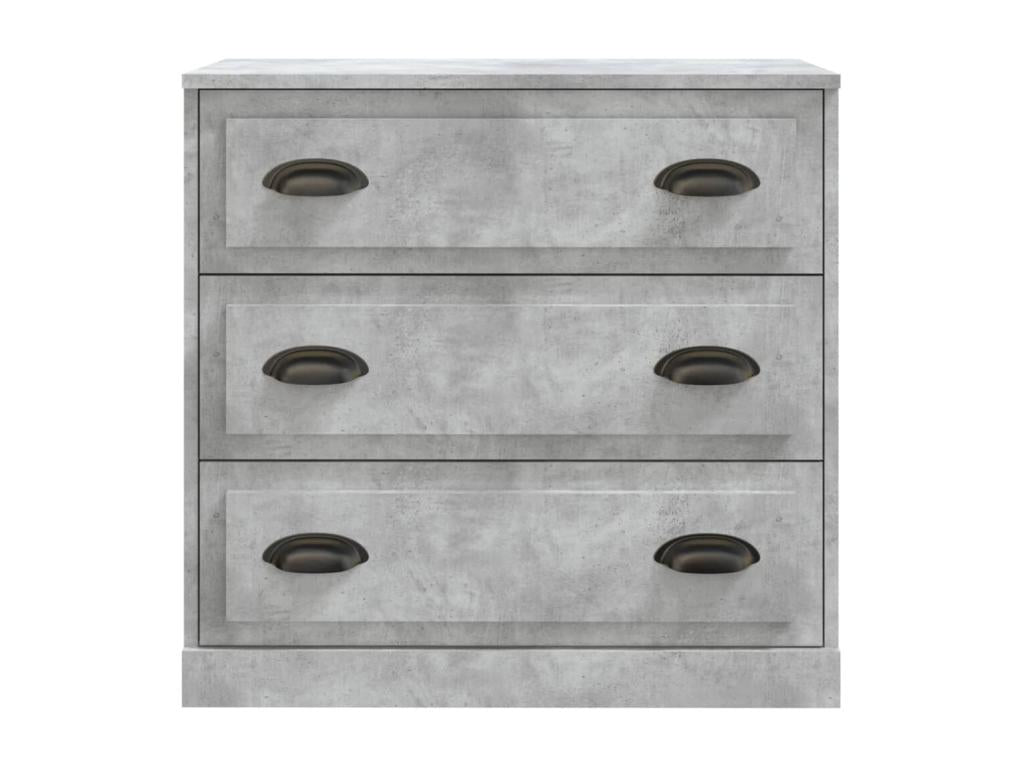 Concrete grey sideboard 70x35.5x67.5 cm engineered wood RYFP93479