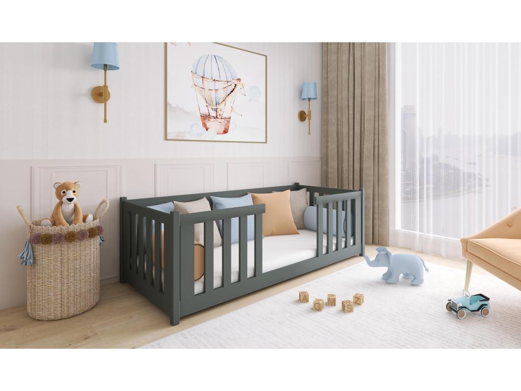 Boisona KSB012 Children's Bed 90x180 cm Graphite FVPI59113