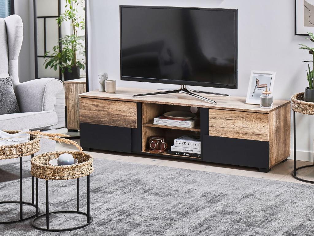 Boisona TV Stand Brown/Black HBDQ54074