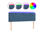 Dark Blue LED Headboard 144x5x78/88 cm Velvet EQMH55365