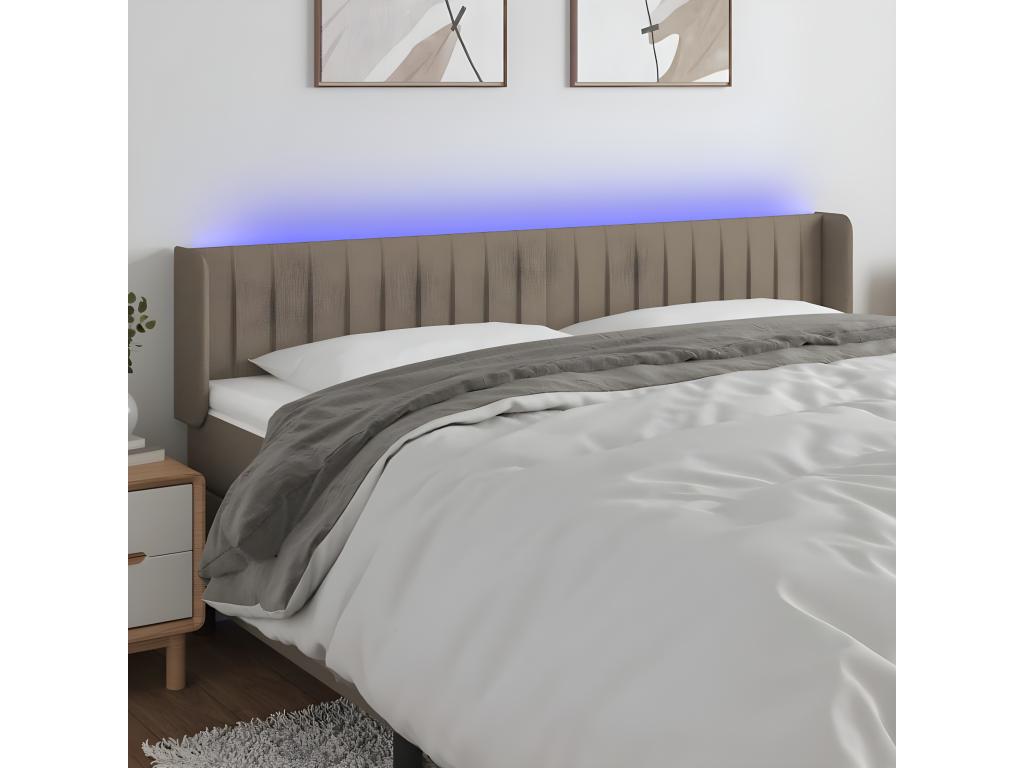 Boisona LED Headboard 203x16x78/88 cm Fabric WPJF36607