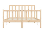 Bed frame without mattress 140x200 cm solid wood XEUZ46800