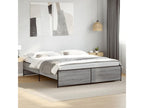 Boisona grey bed frame 200x200 cm engineered wood and metal OTOF45690