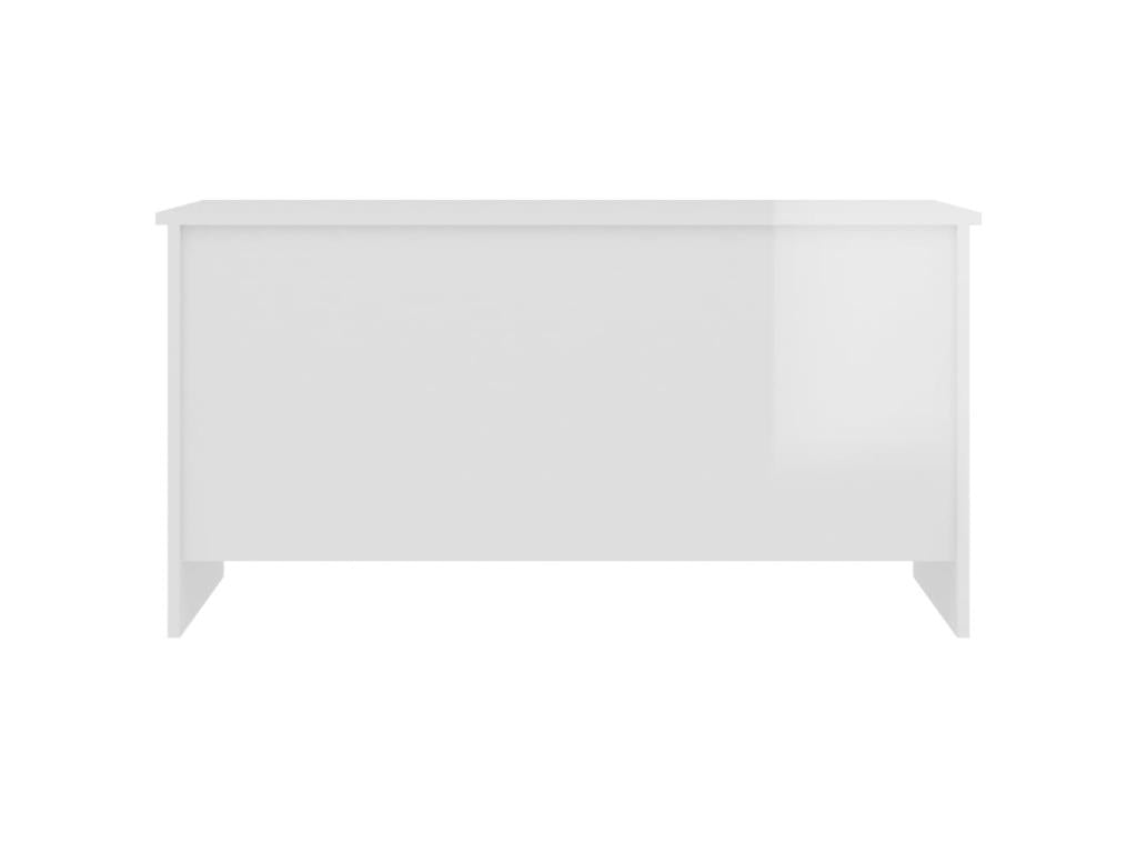 Coffee table, glossy white, 102x55.5x52.5 cm, engineered wood, VNGJ87802