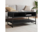 Black coffee table 90x50x45 cm engineered wood XSIS76898