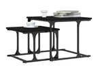 Nesting coffee table, 2 pieces, black engineered wood BRSQ82558