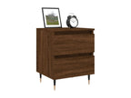 Brown oak bedside table 40x35x50 engineered wood YAKG43811