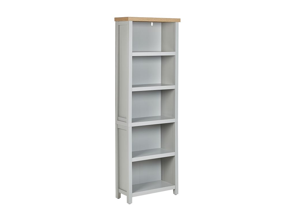 Boisona 5-Shelf Bookcase Light Grey GBBA41661