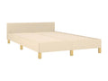 Bed frame with cream headboard 120x190 fabric UGVV94752