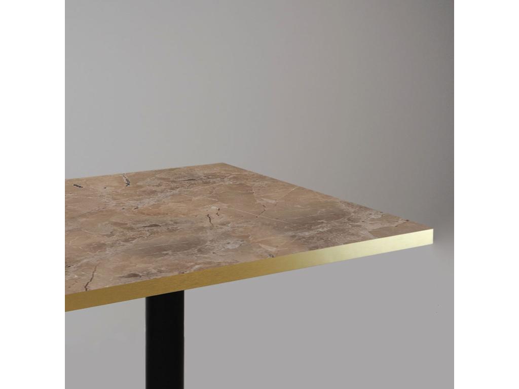 Table 120x70 cm - Boisona Greek marble with brass edges RSTH97230