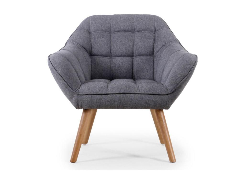 Boisona Scandinavian Quilted Armchair 83cm Grey MPGS00507