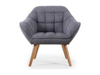 Boisona Scandinavian Quilted Armchair 83cm Grey MPGS00507