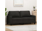 2-seater sofa, black, 140 cm, fabric, MFPV60644
