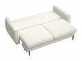 3-seater convertible sofa - in waterproof cream chenille fabric - Boisona QRMR17917