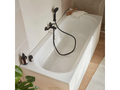 Boisona 170x75cm Straight Bathtub Pack with Matte Black Bath Screen and Drain UMKQ50898