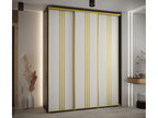 Boisona 6 Sliding Door Wardrobe 235.2/200/45 3 Doors Black/White/Gold DSXV55908
