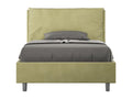 Single bed with 120x190cm upholstered microfiber base, green, Boisona Large HRGS74834