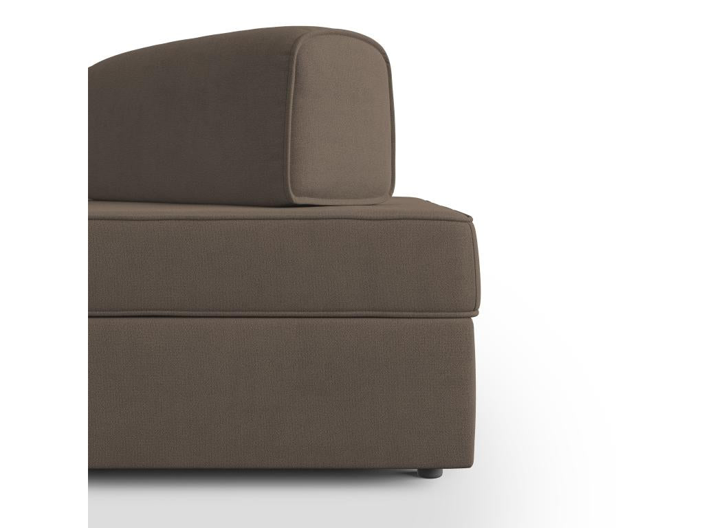 Boisona Sofa without pull-out ottoman and removable backrest in waterproof fabric T02 200 cm brown BGEE75977