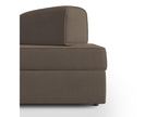 Boisona Sofa without pull-out ottoman and removable backrest in waterproof fabric T02 200 cm brown BGEE75977