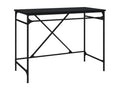 Black desk 100x50x75 cm engineered wood and iron INNA05373