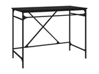 Black desk 100x50x75 cm engineered wood and iron INNA05373