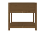 Planter with shelf, Honey brown, 82.5x82.5x81 cm, Pine wood, BJWX56828