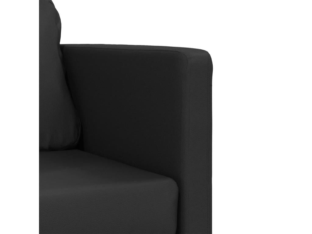 2-in-1 black sofa bed 112x174x55 cm faux leather VIYA51751