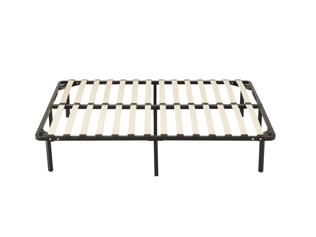 180x200 cm Bed Base, Sturdy and Comfortable, 29 cm Thick Wooden Frame, 12 Metal Legs, Quick Assembly, FRAO80892