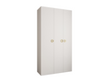 Boisona 1 245.5/130/50 3-door hinged wardrobe, white/gold, BJEI58180