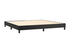 Boisona bed base with black 200x200 faux leather mattress HAGO64326