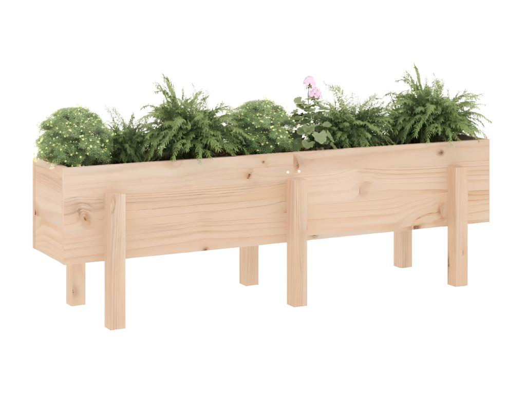 Raised garden bed 121x30x38 solid pine wood EUWE06917