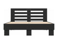 Black bed frame 140x190 cm engineered wood and metal ADWI87575