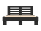 Black bed frame 140x190 cm engineered wood and metal ADWI87575