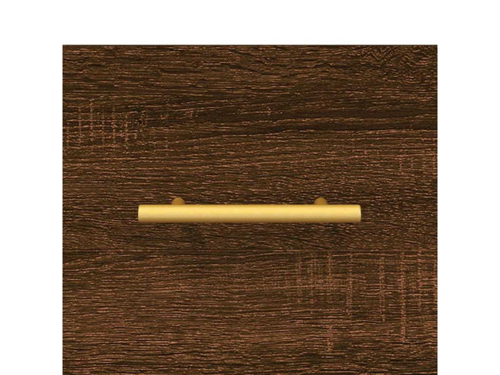 High sideboard in brown oak, 69.5x31x115 cm, engineered wood, AQRR78587