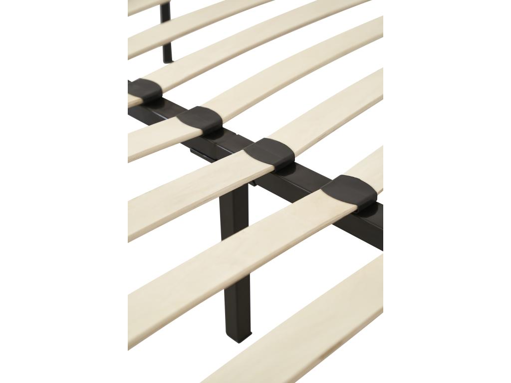 180x200 cm Bed Base, Sturdy and Comfortable, 29 cm Thick Wooden Frame, 12 Metal Legs, Quick Assembly, FRAO80892