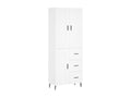 White Highboard 69.5x34x180 cm Engineered Wood EPHR26758