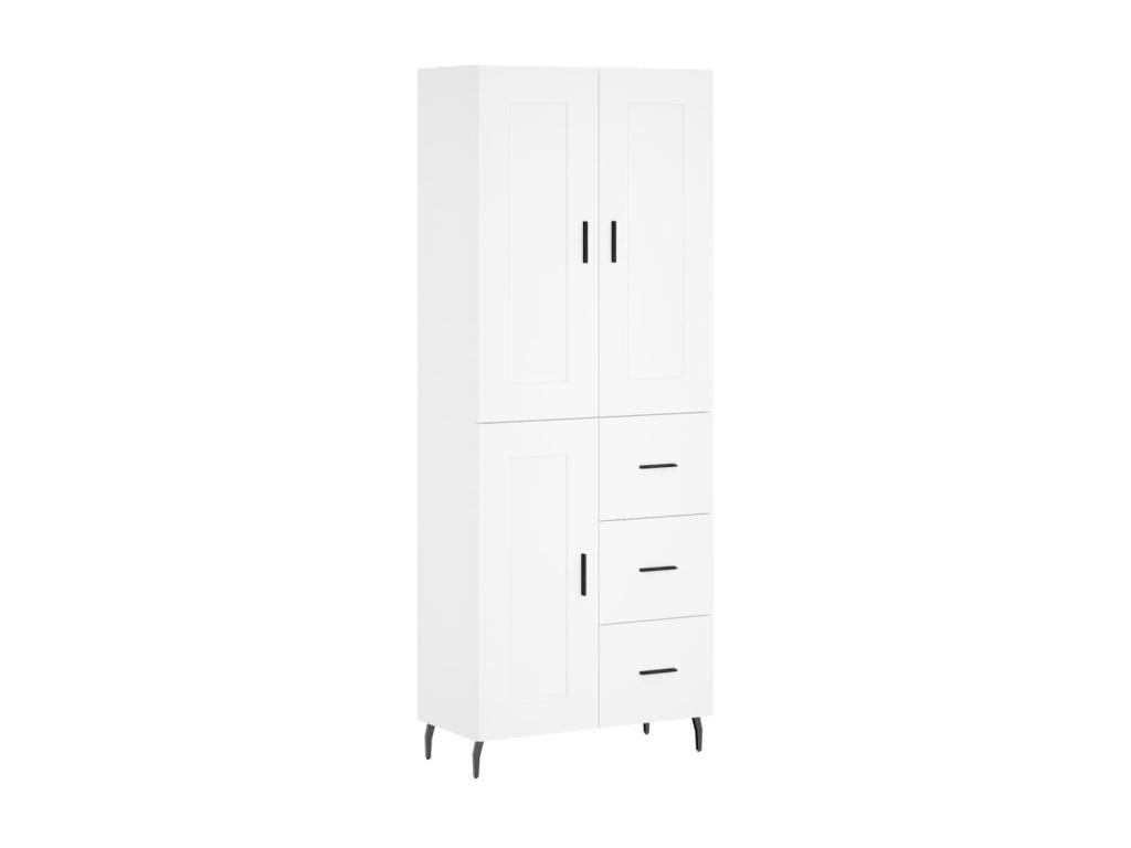 White Highboard 69.5x34x180 cm Engineered Wood EPHR26758