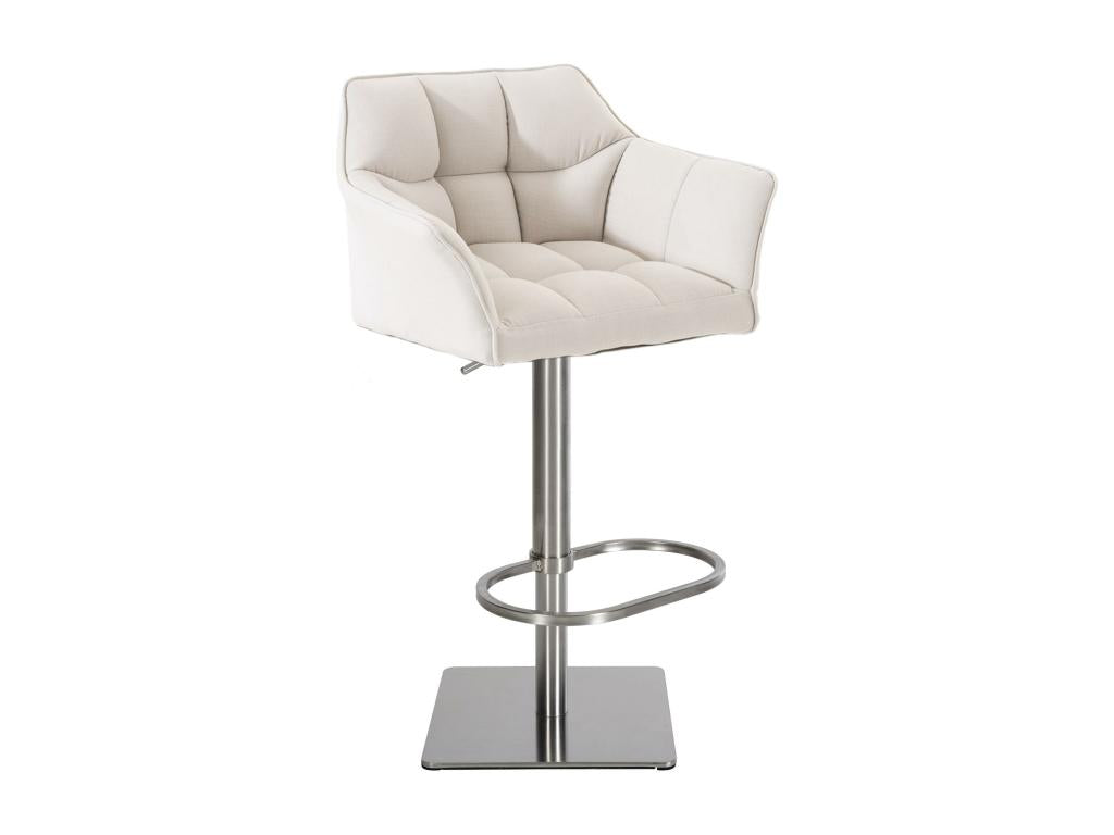 Bar stool - Fabric / Metal - White - Boisona ACVH32468