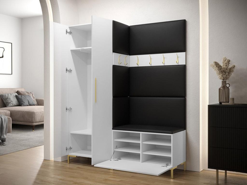 Boisona 100 Hallway Unit 196x158x44cm Craft Oak Laminate - Upholstery DATU41806