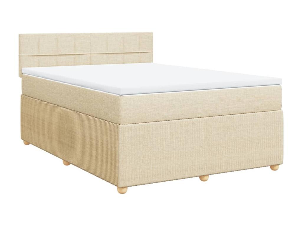 Boisona bed base with cream mattress 160x200 cm Fabric EWRW79047