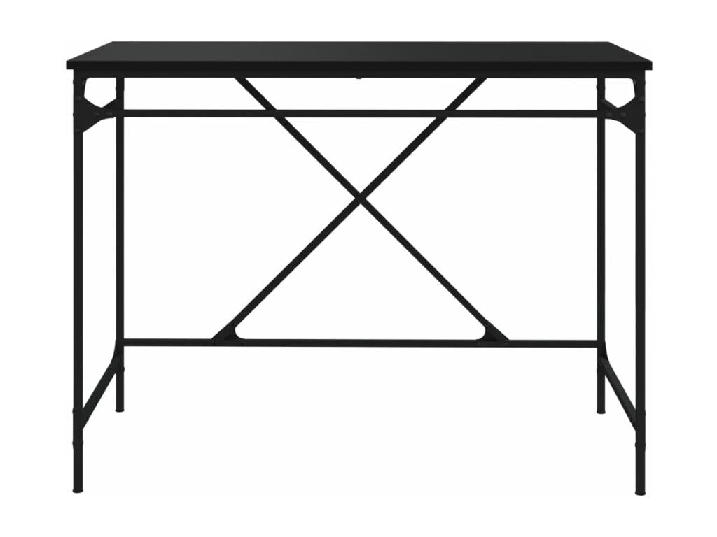 Black desk 100x50x75 cm engineered wood and iron INNA05373