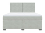 Boisona bed base and mattress, light grey, 180x200cm, velvet, TVXD85641