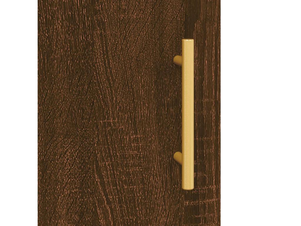 High sideboard in brown oak, 69.5x31x115 cm, engineered wood, AQRR78587