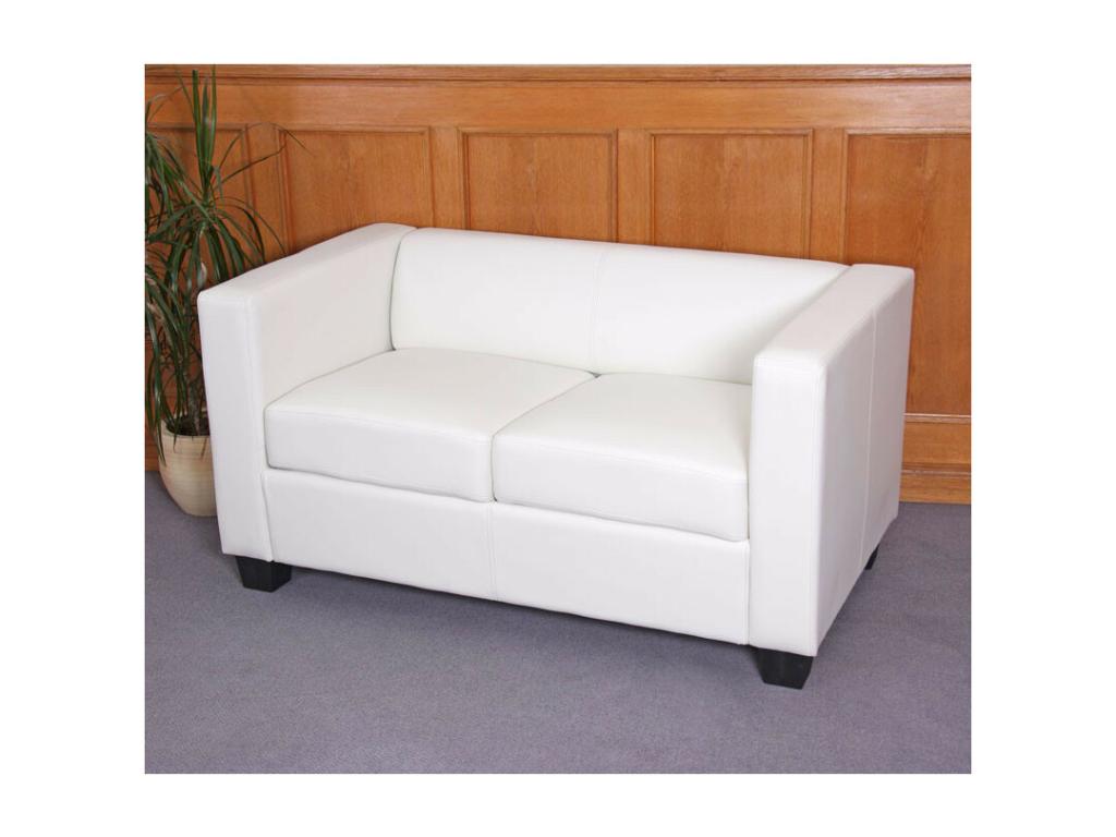 Boisona 2-seater sofa / sofa - white imitation leather FCHJ86857